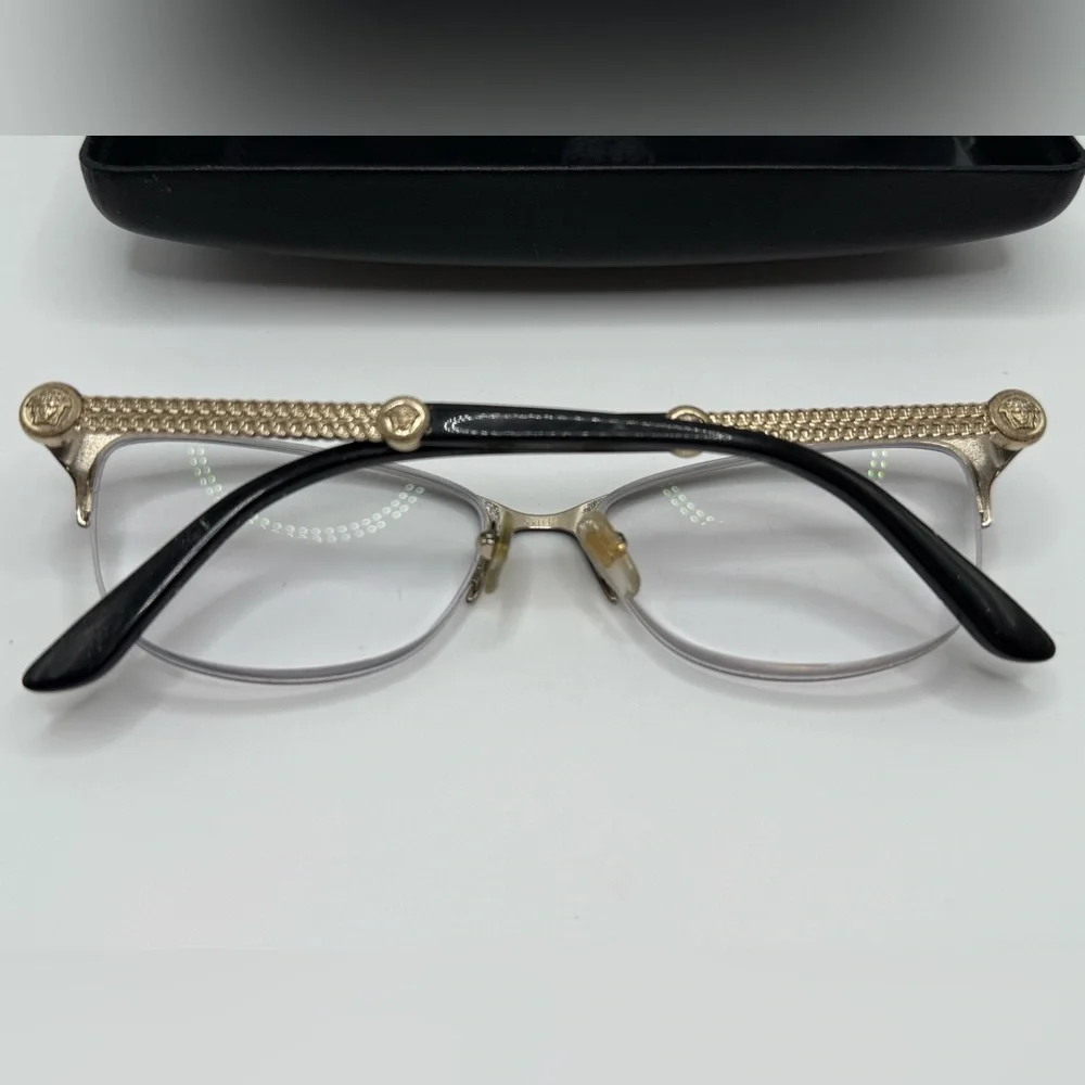 Versace Prescription Glasses VE Mod1228 1291 black/pale gold frames/frame only